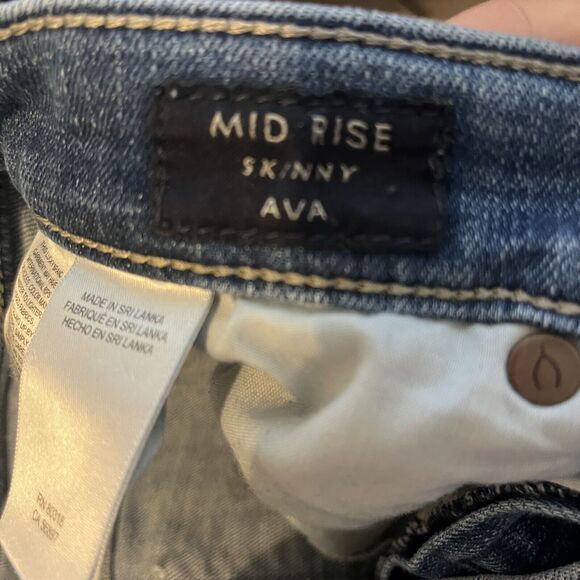 Lucky Brand Ava Skinny Jeans Women's 10/28R Medium Blue Stretch Denim Mid Rise - Picture 9 of 11